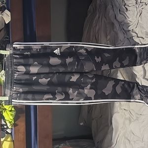 Camo adidas track pants